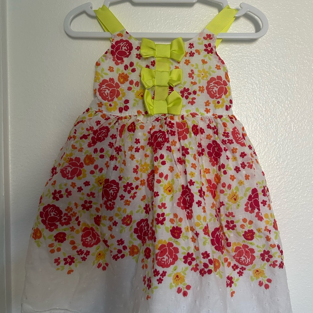 Penelope Mack Floral Dress with Yellow and Red Accents